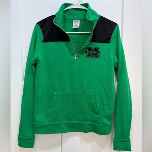 Marshall University PINK Victoria’s Secret Sequin Quarter Zip Sweatshirt